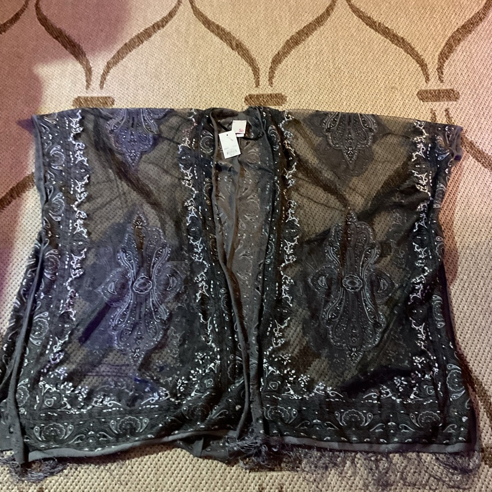 So Elegant Black Lace Kimono